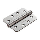Eurospec - 102 X 102 X 3mm Ball Bearing Hinge Grade 13 - 316 C/W Screws (Pair) - Radius - Satin Stainless Steel - CEN1443/13SSS/R - Choice Handles