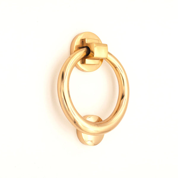 Spira Brass - Ring Door Knocker 110mm  - Polished Brass - SB4104PB - Choice Handles