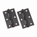 Spira Brass - NON CE  76mm  76mmMild Steel Butt Hinges - Matt Black - 1838BLK - Choice Handles