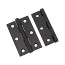 Spira Brass - NON CE  76mm  76mmMild Steel Butt Hinges - Matt Black - 1838BLK - Choice Handles