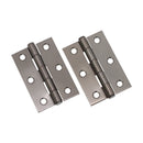 Spira Brass - NON CE  76mm  76mmMild Steel Butt Hinges  - Black Nickel - 1838BN - Choice Handles