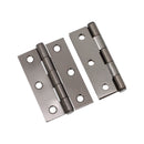 Spira Brass - NON CE  76mm  76mmMild Steel Butt Hinges  - Black Nickel - 1838BN - Choice Handles