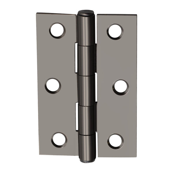 Spira Brass - NON CE  76mm  76mmMild Steel Butt Hinges  - Black Nickel - 1838BN