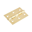 Spira Brass - NON CE  76mm  76mmMild Steel Butt Hinges - Electro Brass - 1838EB - Choice Handles