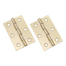 Spira Brass - NON CE  76mm  76mmMild Steel Butt Hinges - Electro Brass - 1838EB - Choice Handles