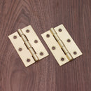 Spira Brass - NON CE  76mm  76mmMild Steel Butt Hinges - Electro Brass - 1838EB - Choice Handles