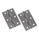 Spira Brass - NON CE  76mm  76mmMild Steel Butt Hinges - Gunmetal Grey - 1838GG - Choice Handles