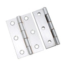 Spira Brass - NON CE  76mm  76mmMild Steel Butt Hinges - Polished Chrome - 1838PC - Choice Handles