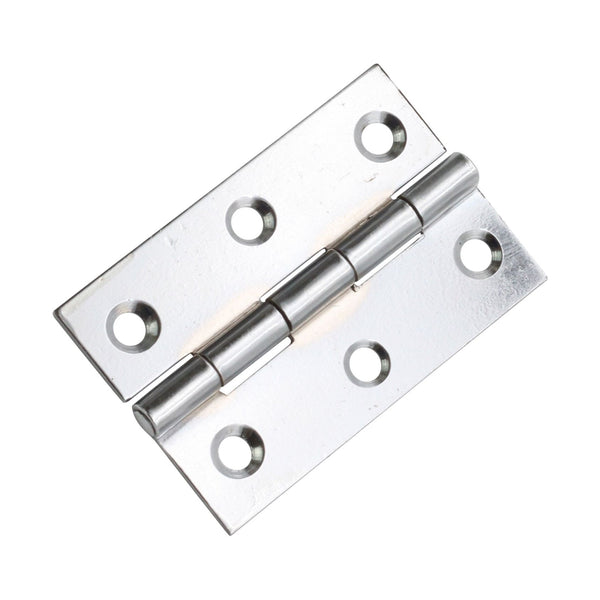 Spira Brass - NON CE  76mm  76mmMild Steel Butt Hinges - Polished Chrome - 1838PC