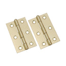 Spira Brass - NON CE  76mm  76mmMild Steel Butt Hinges  Satin Brass - 1838SB - Choice Handles