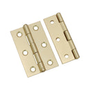 Spira Brass - NON CE  76mm  76mmMild Steel Butt Hinges  Satin Brass - 1838SB - Choice Handles