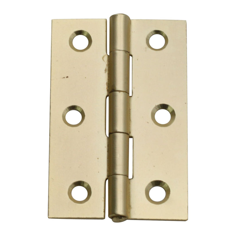 Spira Brass - NON CE  76mm  76mmMild Steel Butt Hinges  Satin Brass - 1838SB