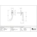 From The Anvil - Peardrop Espag - LH - Polished Chrome - 20415L - Choice Handles