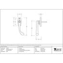 From The Anvil - Peardrop Espag - RH - Polished Chrome - 20415R - Choice Handles