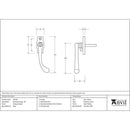 From The Anvil - Peardrop Espag - RH - Antique Pewter - 20416R - Choice Handles