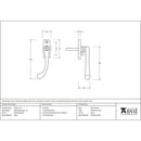 From The Anvil - Peardrop Espag - LH - Polished Brass - 20419L - Choice Handles