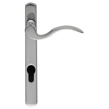 Carlisle Brass - Narrow Plate - Scroll Lever Furniture (70mm C/C) - (Left Hand) (On1) - Polished Chrome M140NPLHCP - Choice Handles