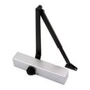 Eclipse - 93 Series Door Closer & SLV Sq Cover (Black Arm) Size 2-4 -  Silver -  28987 - Choice Handles