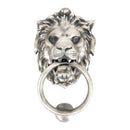 From The Anvil - Lion Head Door Knocker - Antique Pewter - 33019 - Choice Handles