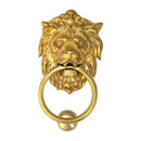 From The Anvil - Lion Head Door Knocker - Polished Brass - 33020 - Choice Handles