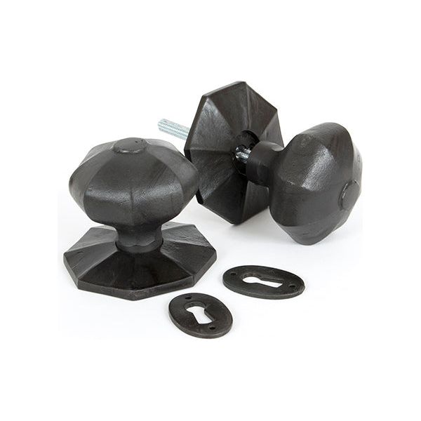 From The Anvil - Beeswax Large Octagonal Mortice/Rim Knob Set - Beeswax - 33064