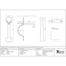 From The Anvil - Slim Bean Thumblatch - Beeswax - 33100 - Choice Handles