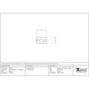 From The Anvil - Mortice Plate for 4" Cranked Door Bolt - Beeswax - 33129R - Choice Handles