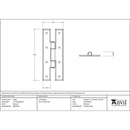 From The Anvil - Beeswax 7" H Hinge (pair) - 33181 - Choice Handles