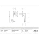 From The Anvil - Monkeytail Espag - RH - Beeswax - 33224 - Choice Handles