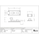From The Anvil - 4" Straight Knob Bolt - Beeswax - 33262 - Choice Handles