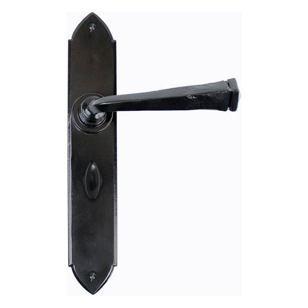 From The Anvil - Gothic Lever Bathroom Set - Black - 33274 - Choice Handles