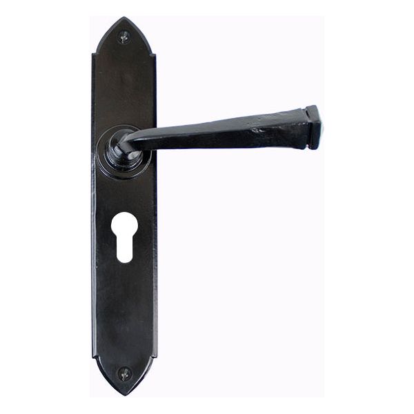 From The Anvil - Gothic Lever Euro Lock Set - Black - 33277 - Choice Handles