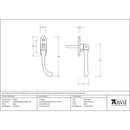 From The Anvil - Locking Peardrop Espag - RH - Black - 33298 - Choice Handles