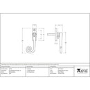 From The Anvil - Slim Monkeytail Espag - LH - Polished Brass - 33310 - Choice Handles