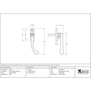 From The Anvil - Slim Peardrop Espag - RH - Antique Pewter - 33334 - Choice Handles