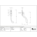 From The Anvil - Large 16mm Peardrop Espag - RH - Black - 33339 - Choice Handles