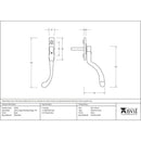 From The Anvil - Large 16mm Peardrop Espag - LH - Black - 33340 - Choice Handles