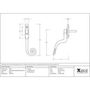 From The Anvil - Large 16mm Monkeytail Espag - RH - Pewter Patina - 33345 - Choice Handles