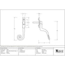 From The Anvil - Large 16mm Monkeytail Espag - LH - Pewter Patina - 33346 - Choice Handles