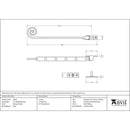 From The Anvil - 10" Monkeytail Stay - Antique Pewter - 33453 - Choice Handles