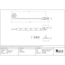 From The Anvil - 12" Monkeytail Stay - Antique Pewter - 33454 - Choice Handles