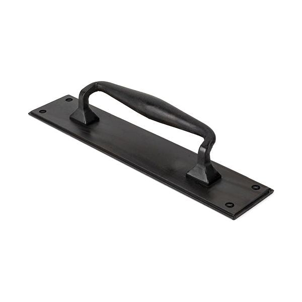 From The Anvil - Pull Handle on Backplate - Beeswax - 33479 - Choice Handles