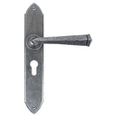 From The Anvil - Gothic Lever Euro Lock Set - Pewter Patina - 33604/47 - Choice Handles