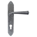 From The Anvil - Gothic Lever Espag. Lock Set - Pewter Patina - 33604 - Choice Handles