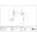 From The Anvil - Monkeytail Espag - RH - Pewter Patina - 33621 - Choice Handles