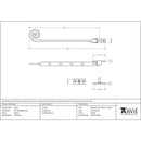 From The Anvil - 10" Monkeytail Stay - Pewter Patina - 33631 - Choice Handles