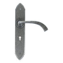 From The Anvil - Gothic Curved Sprung Lever Lock Set - Pewter Patina - 33634 - Choice Handles
