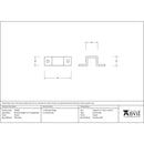 From The Anvil - Receiver Bridge For 6" Straight Bolt - Pewter Patina - 33663K - Choice Handles