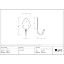 From The Anvil - Gothic Coat Hook - Pewter Patina - 33688 - Choice Handles