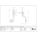 From The Anvil - 16mm Monkeytail Espag - LH - Pewter Patina - 33714 - Choice Handles